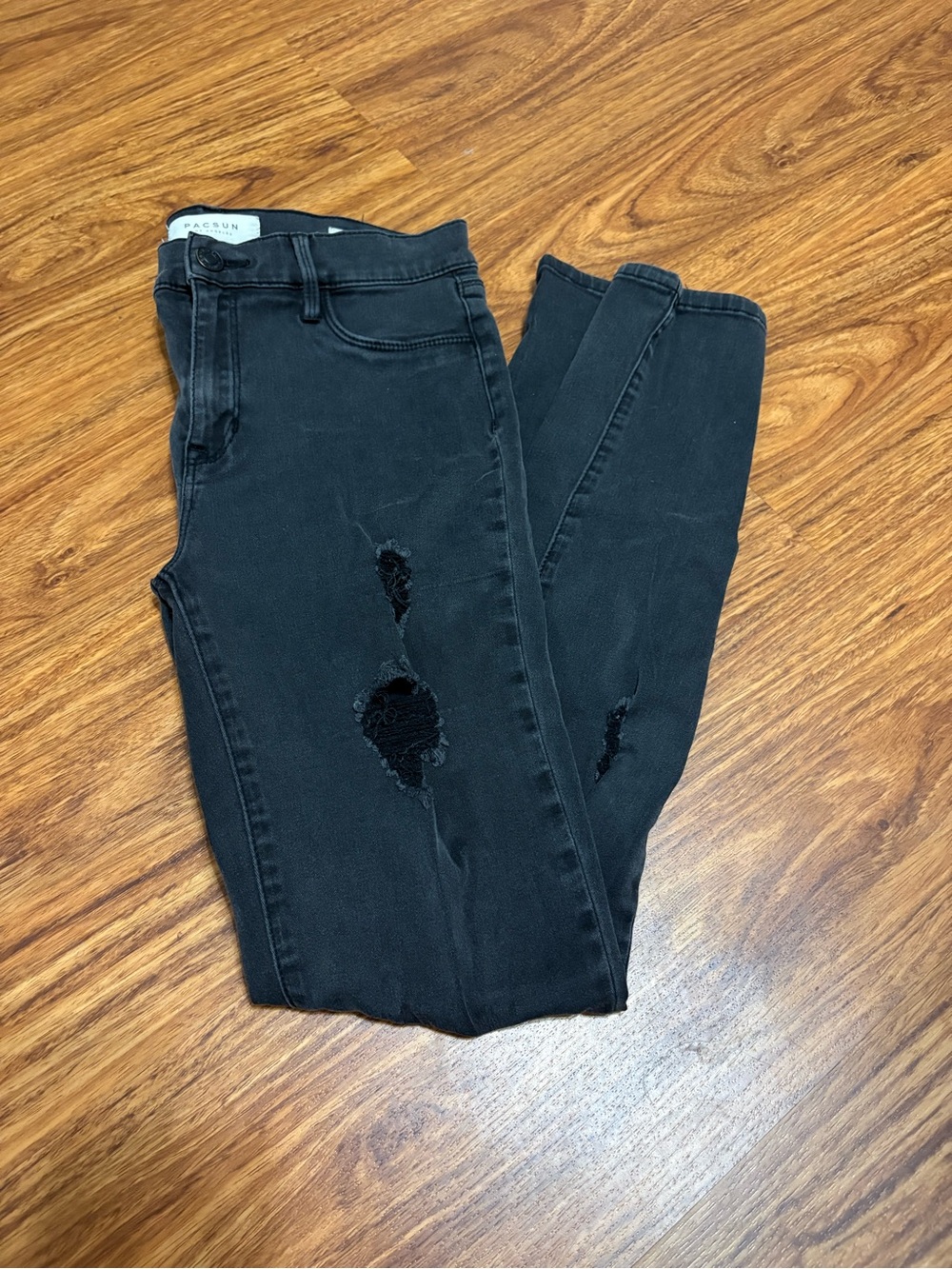 PacSun Black Distressed Skinny Jeans Leggings Jeggings